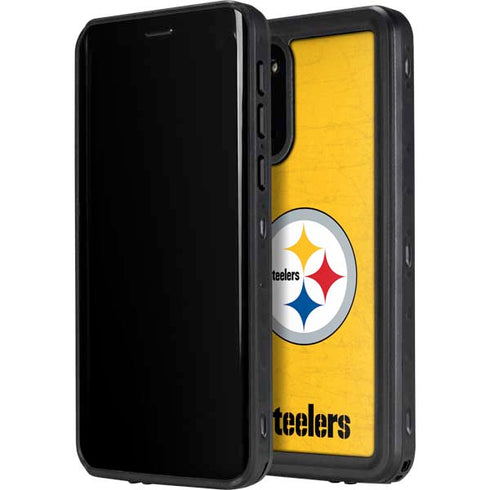 NFL Pittsburgh Steelers - Alternate Distressed Galaxy S20 Plus Waterproof Case