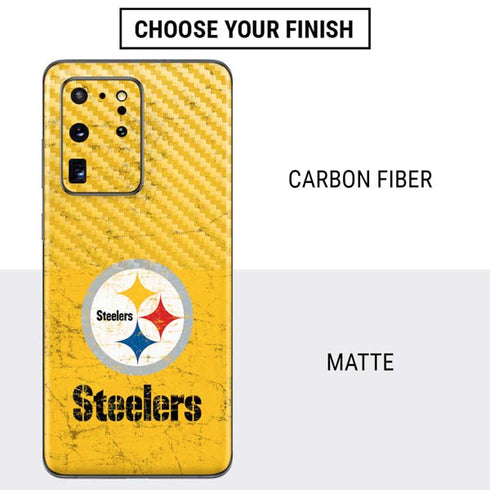 NFL Pittsburgh Steelers - Alternate Distressed Galaxy S20 Ultra 5G Skin