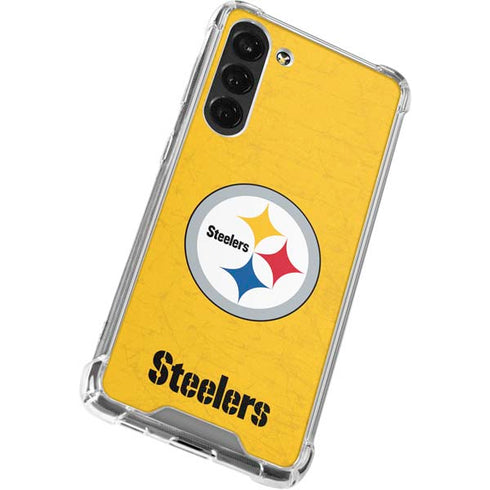 NFL Pittsburgh Steelers - Alternate Distressed Galaxy S24 FE Clear Case