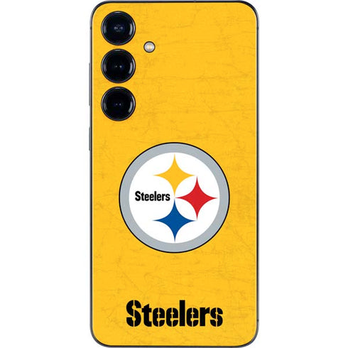 NFL Pittsburgh Steelers - Alternate Distressed Galaxy S25 Skin