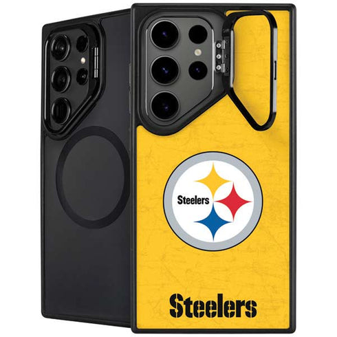 NFL Pittsburgh Steelers - Alternate Distressed Galaxy S25 Ultra Kickstand Case