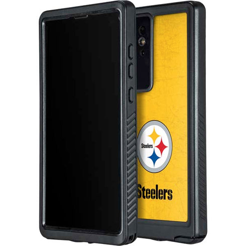 NFL Pittsburgh Steelers - Alternate Distressed Galaxy S24 Ultra Waterproof Case