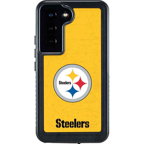 NFL Pittsburgh Steelers - Alternate Distressed Galaxy S24 Waterproof Case