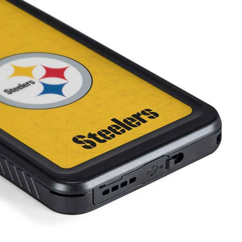 NFL Pittsburgh Steelers - Alternate Distressed Galaxy S24 Waterproof Case