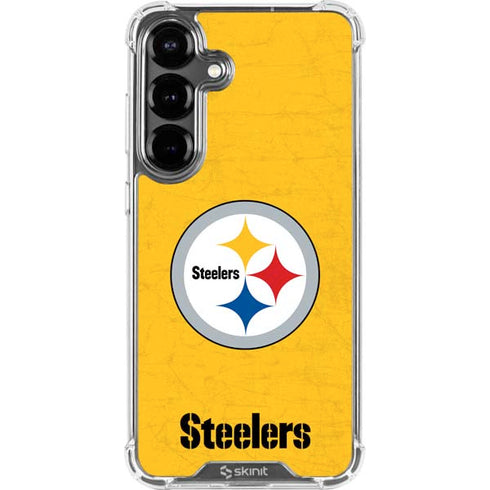 NFL Pittsburgh Steelers - Alternate Distressed Galaxy S26 Clear Case