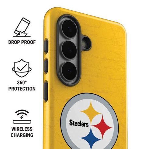 NFL Pittsburgh Steelers - Alternate Distressed Galaxy S26 Plus Impact Case
