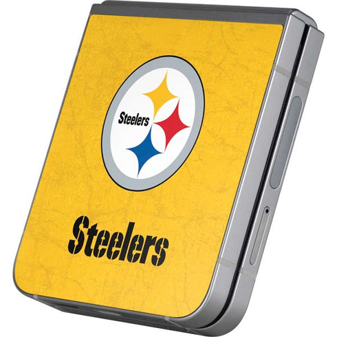 NFL Pittsburgh Steelers - Alternate Distressed Galaxy Z Flip6 Skin