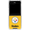 NFL Pittsburgh Steelers - Alternate Distressed Galaxy Z Flip6 Clear Case