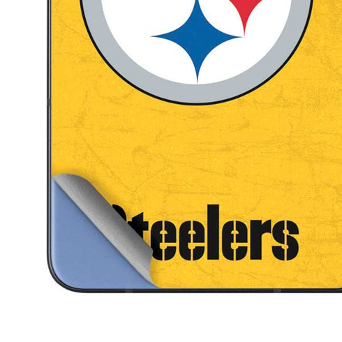 NFL Pittsburgh Steelers - Alternate Distressed Galaxy Z Fold5 5G Skin