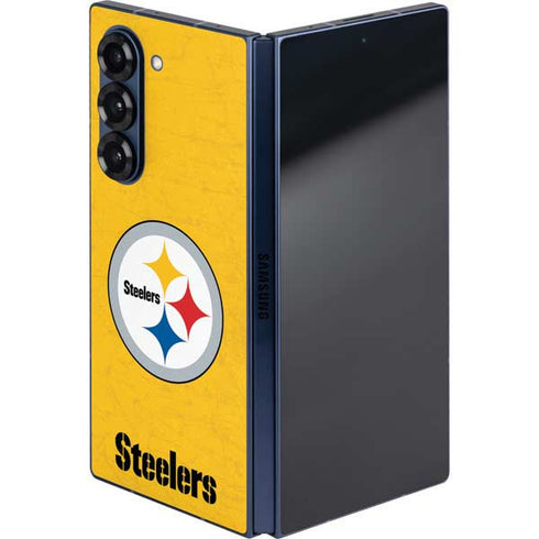 NFL Pittsburgh Steelers - Alternate Distressed Galaxy Z Fold6 Skin