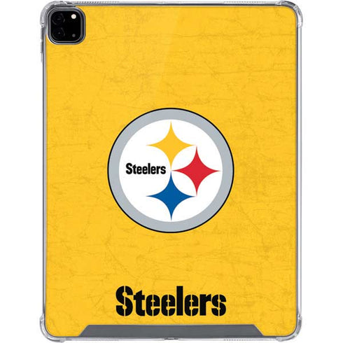 NFL Pittsburgh Steelers - Alternate Distressed iPad Pro 12.9in (2020) Clear Case