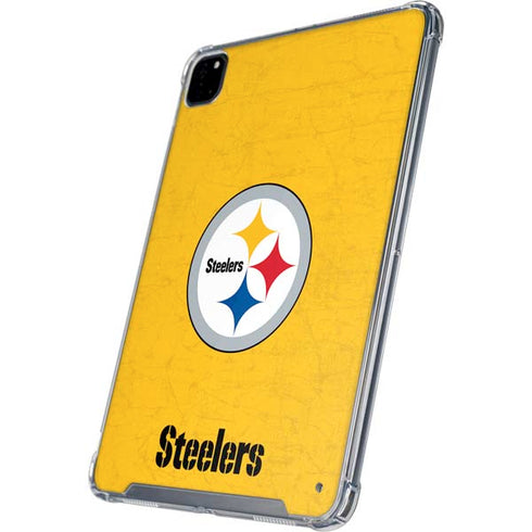 NFL Pittsburgh Steelers - Alternate Distressed iPad Pro 12.9in (2020) Clear Case