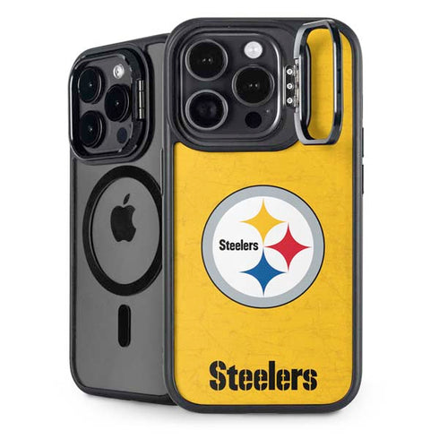 NFL Pittsburgh Steelers - Alternate Distressed iPhone 13 Pro Max Kickstand Case