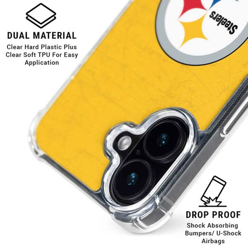 NFL Pittsburgh Steelers - Alternate Distressed iPhone 16 MagSafe Case