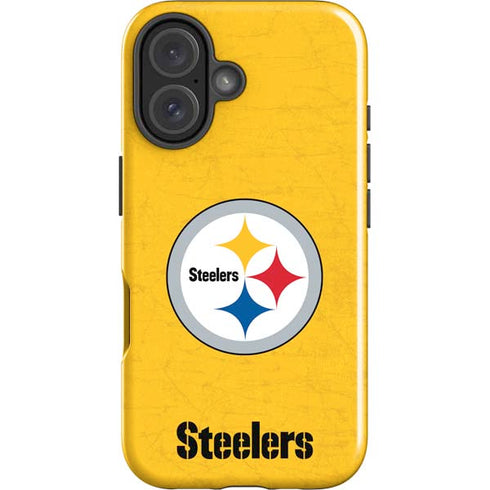 NFL Pittsburgh Steelers - Alternate Distressed iPhone 16 Plus Impact Case