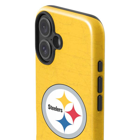 NFL Pittsburgh Steelers - Alternate Distressed iPhone 16 Plus Impact Case