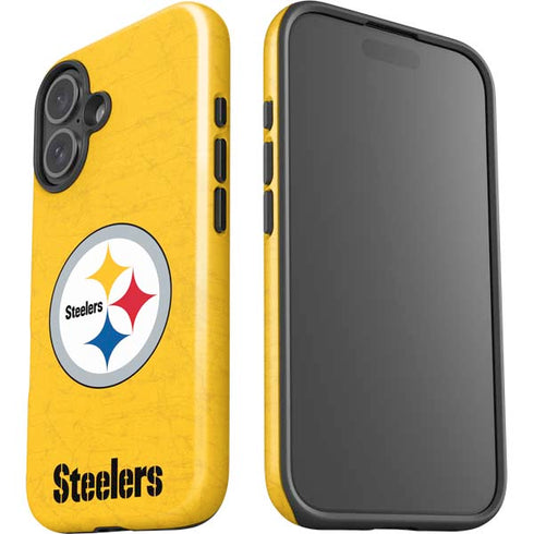 NFL Pittsburgh Steelers - Alternate Distressed iPhone 16 Plus Impact Case