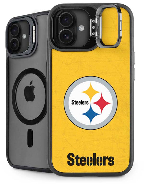 NFL Pittsburgh Steelers - Alternate Distressed iPhone 16 Plus Kickstand Case