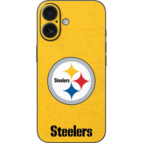 NFL Pittsburgh Steelers - Alternate Distressed iPhone 16 Skin