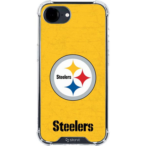 NFL Pittsburgh Steelers - Alternate Distressed iPhone 16e Clear Case