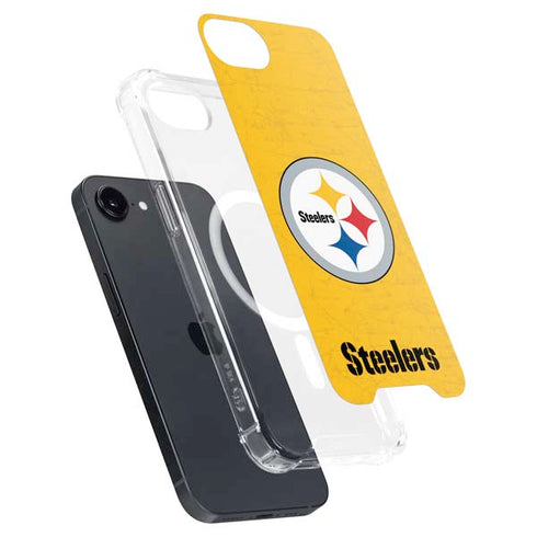 NFL Pittsburgh Steelers - Alternate Distressed iPhone 16e MagSafe Case