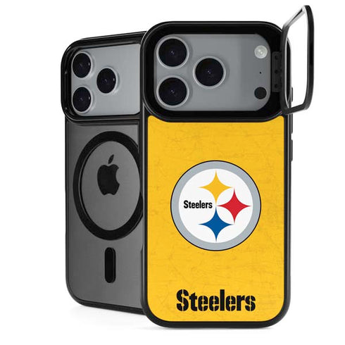 NFL Pittsburgh Steelers - Alternate Distressed iPhone 18 Pro Kickstand Case