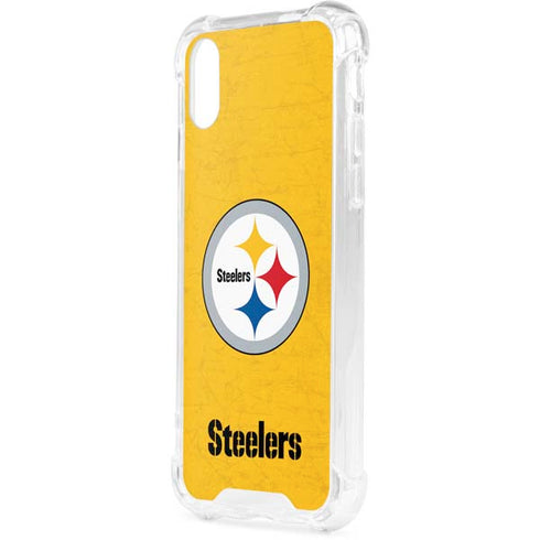 NFL Pittsburgh Steelers - Alternate Distressed iPhone XS Clear Case
