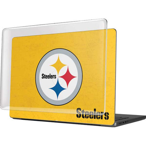 NFL Pittsburgh Steelers - Alternate Distressed MacBook Pro 14in (2021-24) Case plus Skin