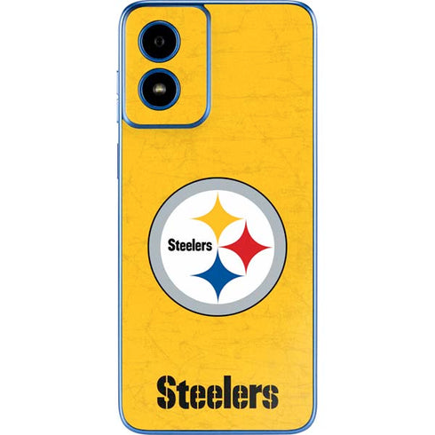 NFL Pittsburgh Steelers - Alternate Distressed Moto G Play 4G (2024) Skin
