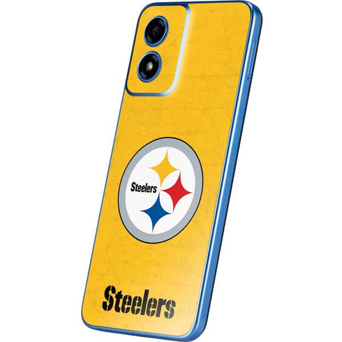 NFL Pittsburgh Steelers - Alternate Distressed Moto G Play 4G (2024) Skin