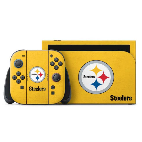 NFL Pittsburgh Steelers - Alternate Distressed Nintendo Switch 2 (2025) with Joy-Con Skin