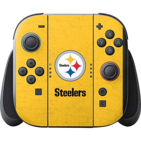 NFL Pittsburgh Steelers - Alternate Distressed Nintendo Switch 2 (2025) with Joy-Con Skin