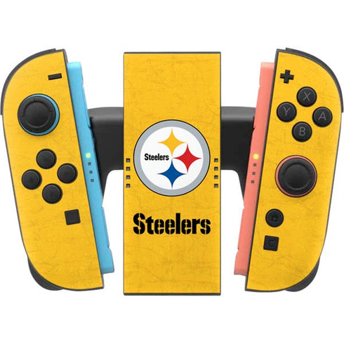 NFL Pittsburgh Steelers - Alternate Distressed Nintendo Switch 2 (2025) Joy-Con Controller Skin