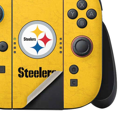 NFL Pittsburgh Steelers - Alternate Distressed Nintendo Switch 2 (2025) Joy-Con Controller Skin