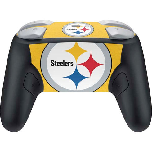NFL Pittsburgh Steelers - Alternate Distressed Nintendo Switch 2 (2025) Pro Controller Skin