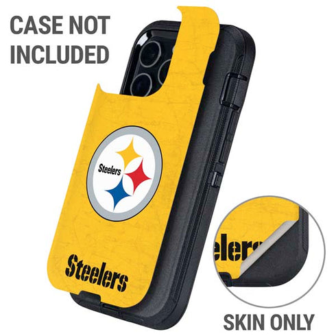 NFL Pittsburgh Steelers - Alternate Distressed Otterbox Defender iPhone Skin