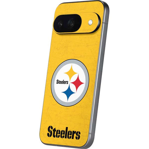 NFL Pittsburgh Steelers - Alternate Distressed Google Pixel 9 Skin