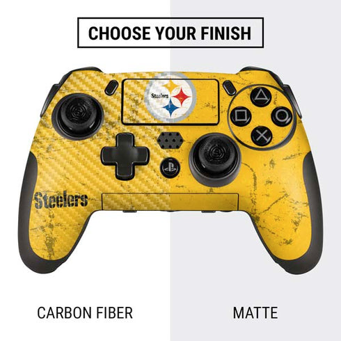 NFL Pittsburgh Steelers - Alternate Distressed PlayStation Scuf Vantage 2 Controller Skin