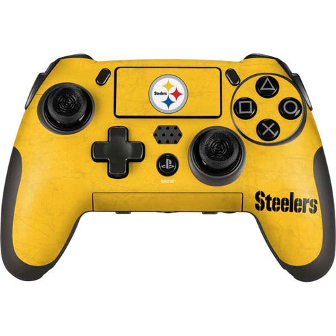 NFL Pittsburgh Steelers - Alternate Distressed PlayStation Scuf Vantage 2 Controller Skin