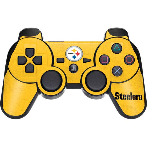 NFL Pittsburgh Steelers - Alternate Distressed PS3 Dual Shock wireless controller Skin