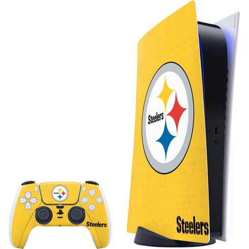 NFL Pittsburgh Steelers - Alternate Distressed PlayStation PS5 Skins
