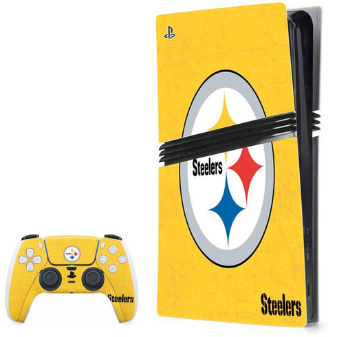 NFL Pittsburgh Steelers - Alternate Distressed PS5 Pro Bundle Skin