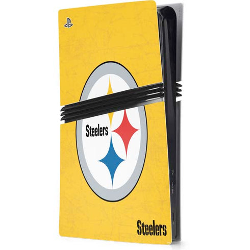 NFL Pittsburgh Steelers - Alternate Distressed PS5 Pro Console Skin