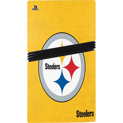 NFL Pittsburgh Steelers - Alternate Distressed PS5 Pro Console Skin