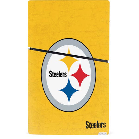 NFL Pittsburgh Steelers - Alternate Distressed PS5 Slim Digital Edition Console Skin