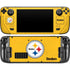 NFL Pittsburgh Steelers - Alternate Distressed Steam Deck Handheld Gaming Computer OLED Skin
