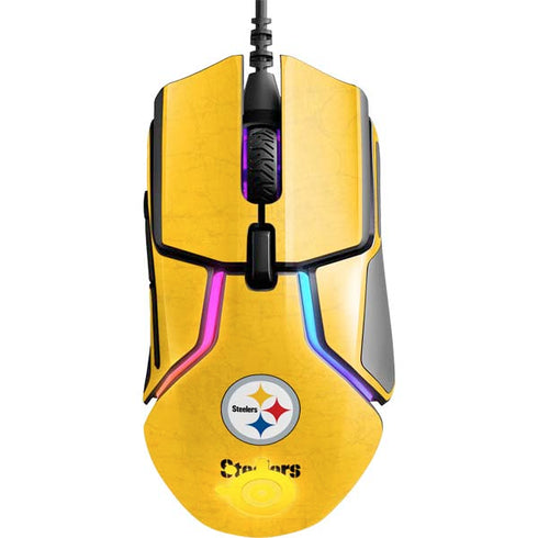 NFL Pittsburgh Steelers - Alternate Distressed SteelSeries Rival 600 Gaming Mouse Skin