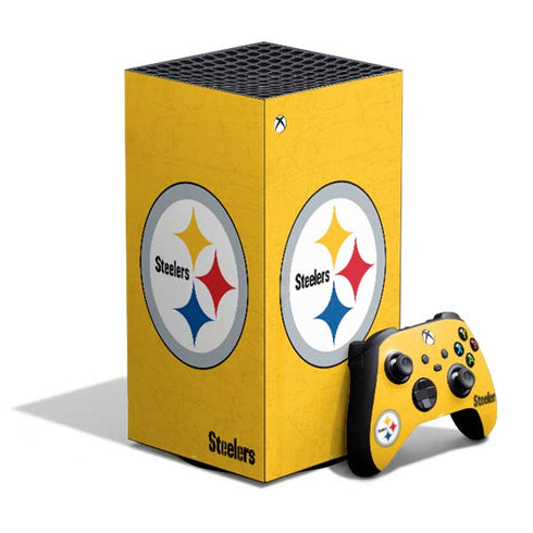 NFL Pittsburgh Steelers - Alternate Distressed XBox Series X Digital Edition Bundle Skin