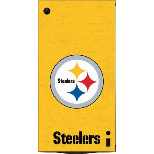 NFL Pittsburgh Steelers - Alternate Distressed XBox Series X Digital Edition Console Skin