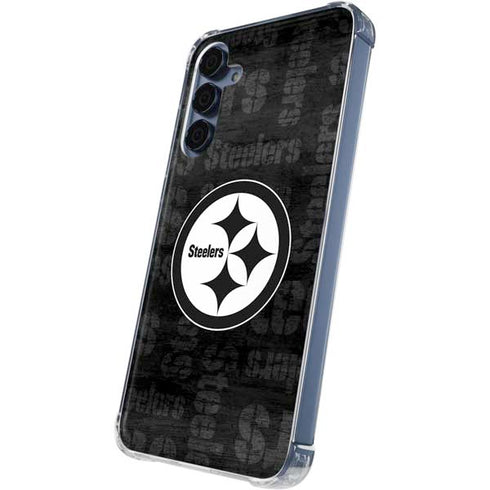 NFL Pittsburgh Steelers Black & White Galaxy A35 5G Clear Case